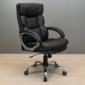 Office Chairs; Leather High Back Office Black - Chairs