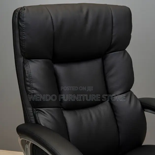 Office Chairs; Leather High Back Office Black - Chairs