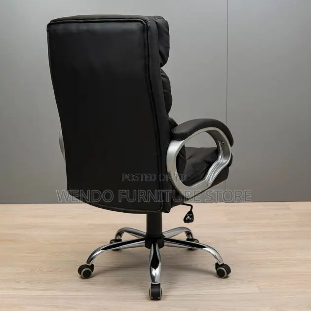 Office Chairs; Leather High Back Office Black - Chairs