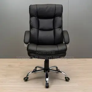 Office Chairs; Leather High Back Office Black - Chairs