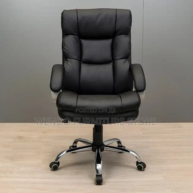 Office Chairs; Leather High Back Office Black - Chairs