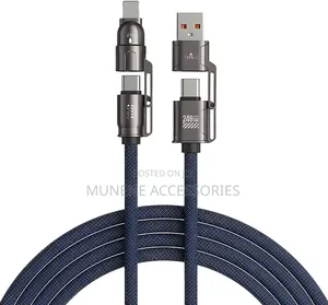 4in1 Multi Charger Cable LED Display 240W USB Fast Charging Cable 1.8M