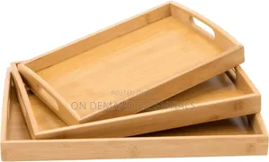 Multifunctional Big Sized 3in1 Bamboo Serving Trays