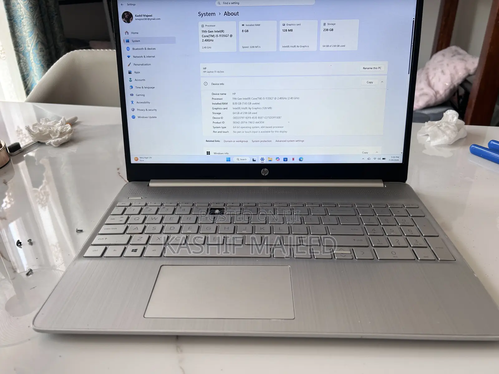 Laptop HP 15 8GB Intel Core i5 SSD 256GB