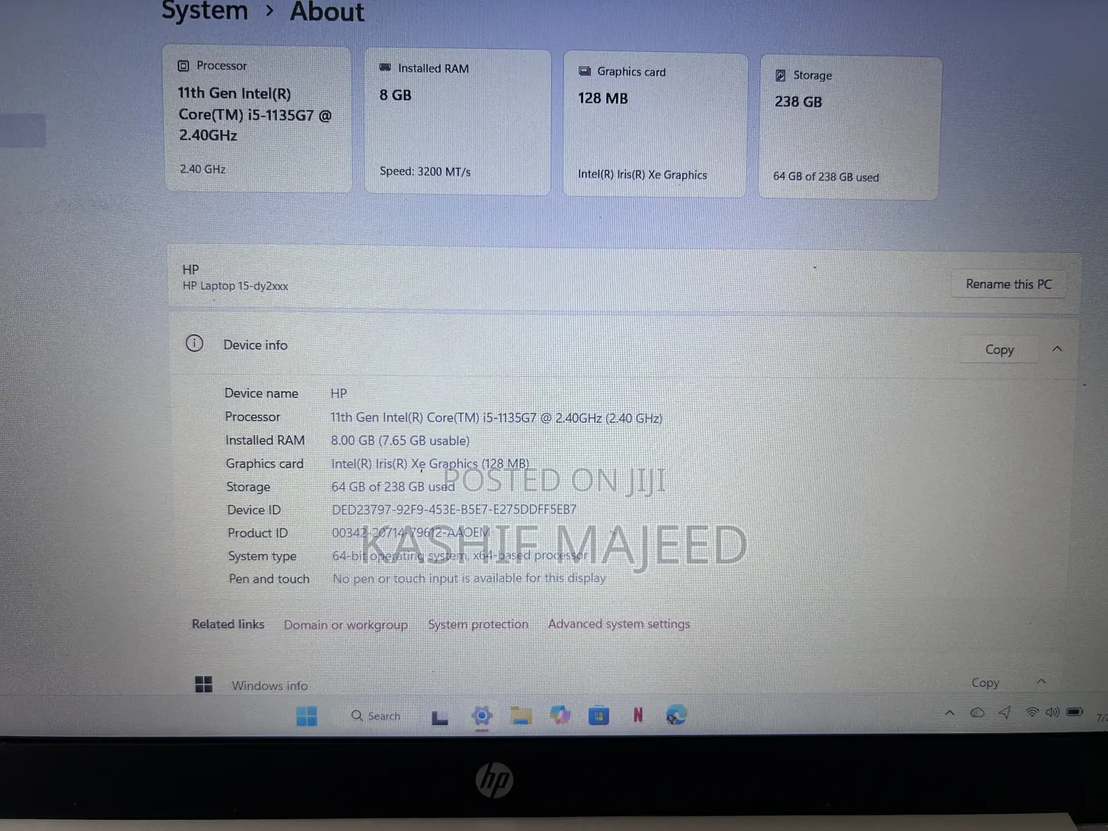 Laptop HP 15 8GB Intel Core i5 SSD 256GB