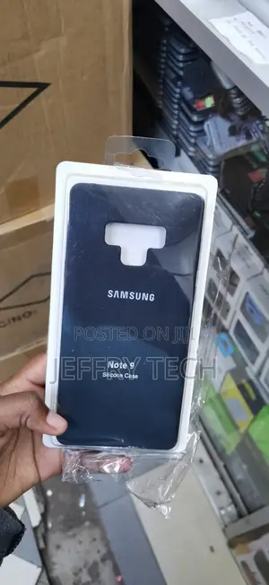 SGNote 9 Silicone Case. It Features a Sleek, Matte Black Finish