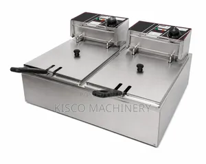 Commercial Double Deep Fryer 6L + 6l/Electric Stainless Steel Fryer
