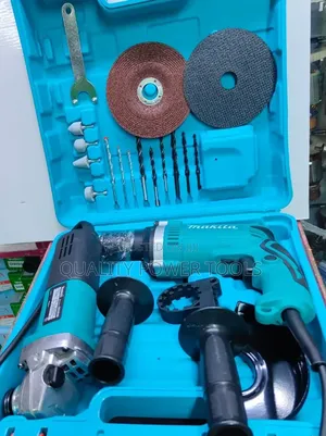 Makita Electric Drill Angle Grinder Combo Kit.