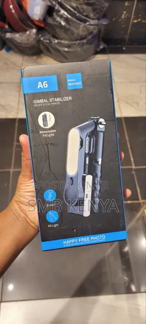 A6 Magic Snapshot Handheld Gimbal Stabilizer With LED Fill Light