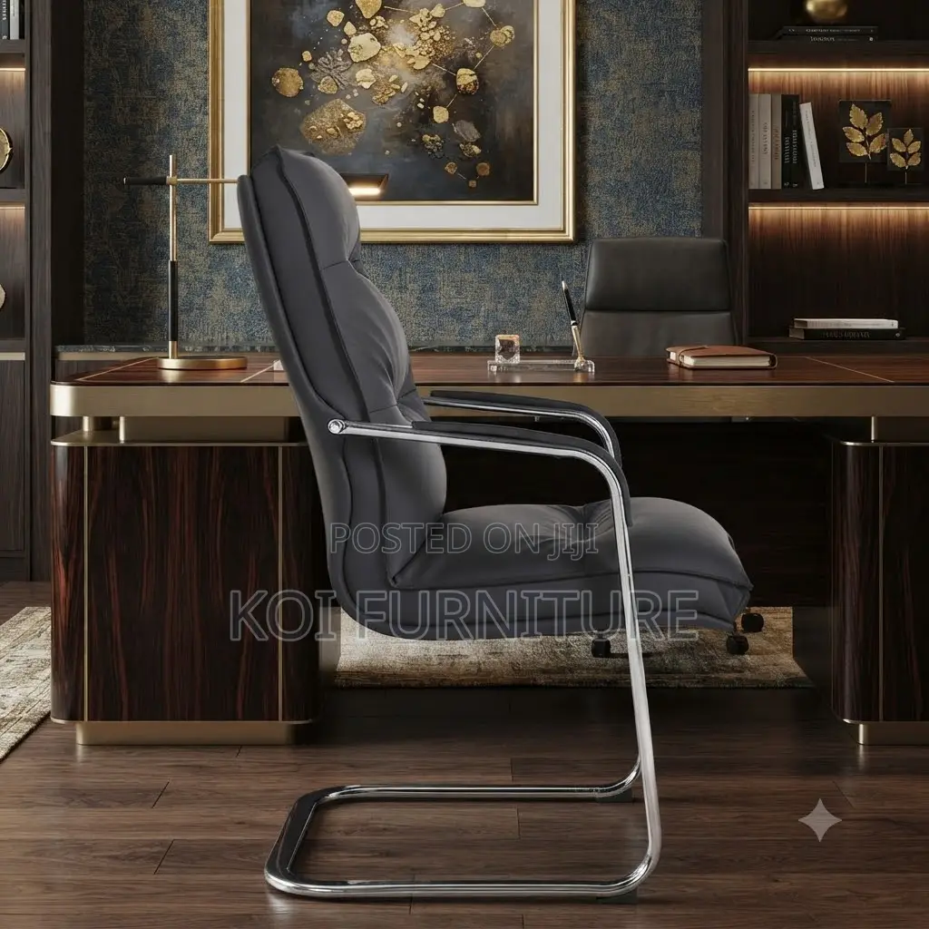 Office Chairs; Heavy Leather Visitors Office Front Chairs