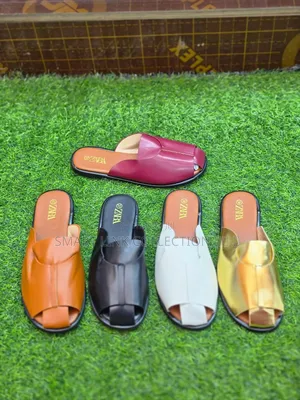*Zara Leather Flat Mules*