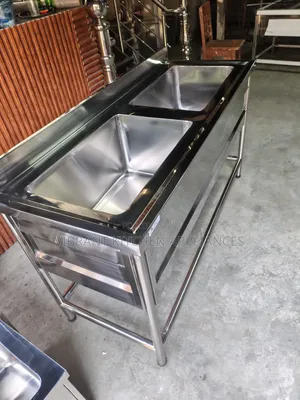 Two‐Bowl Stainless Steel Sink – Commercial Grade