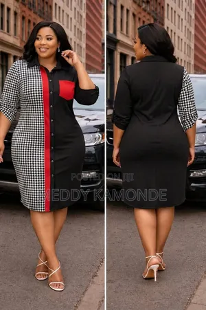 Checked Bodycon Dress