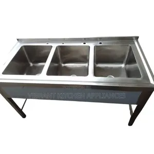 Three‐Bowl Commercial Sink