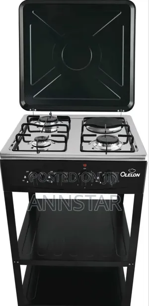 Olelon Full Standing Cooker With Shelves SH02