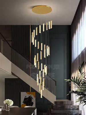 Long Modern Led Crystal Drop Spiral Chanderlier