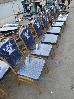 Conference Blue Seats With Print Logo