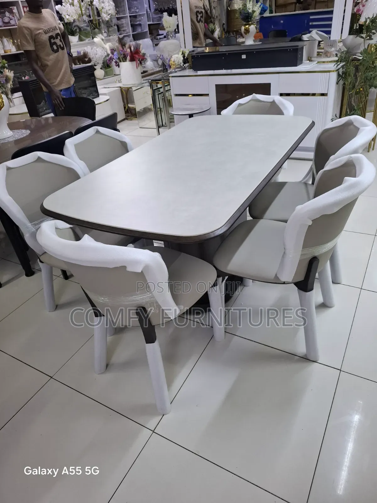 6 Seater Marble Dining Set