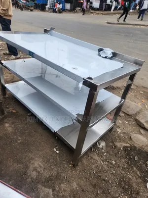 Heavy Duty Double Shelves Working Table