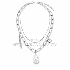 Silver Layered Pearl Heart Necklace | Women's Jewellery Accessory