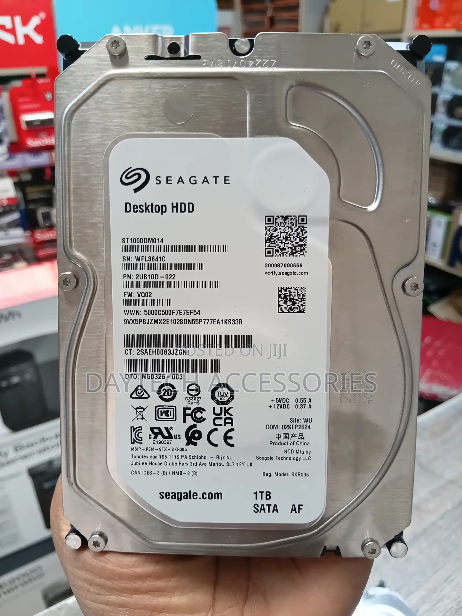 This Is a Seagate Desktop HDD With a 1TB Capacity.