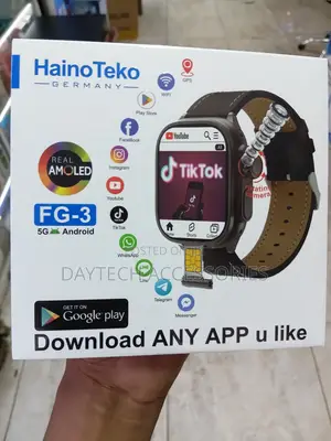 HainoTeko - 3 Germany AMOLED Display Waterproof Smart Watch - Black