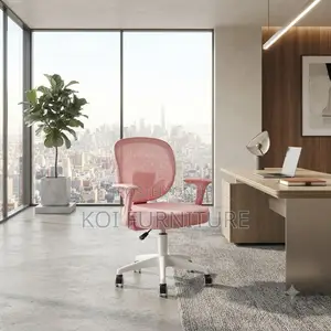 Office Chairs; Pink Recliner Fabric Ergonomic Office Chairs