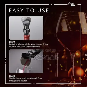 2 in 1 Red Wine Stopper Funnel Flower Shape Pouring
