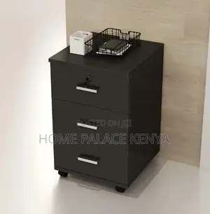 Office Drawer: 3 Drawer Wooden Mobile Pedestal