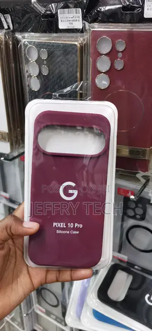 Maroon Google Pixel 10 Pro Silicone Case Features a Soft-Touch