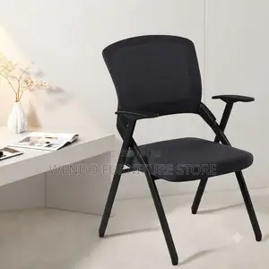 Office Chairs; Foldable Black Office Chair With Armrest