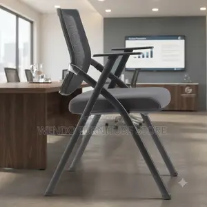 Office Chairs; Foldable Black Office Chair With Armrest