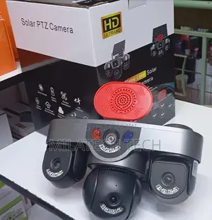 4G Solar PTZ Security Camera 3 Lens With Alarm Human Detection
