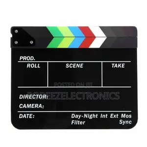 Black and White Acrylic Slate ClapperBoard