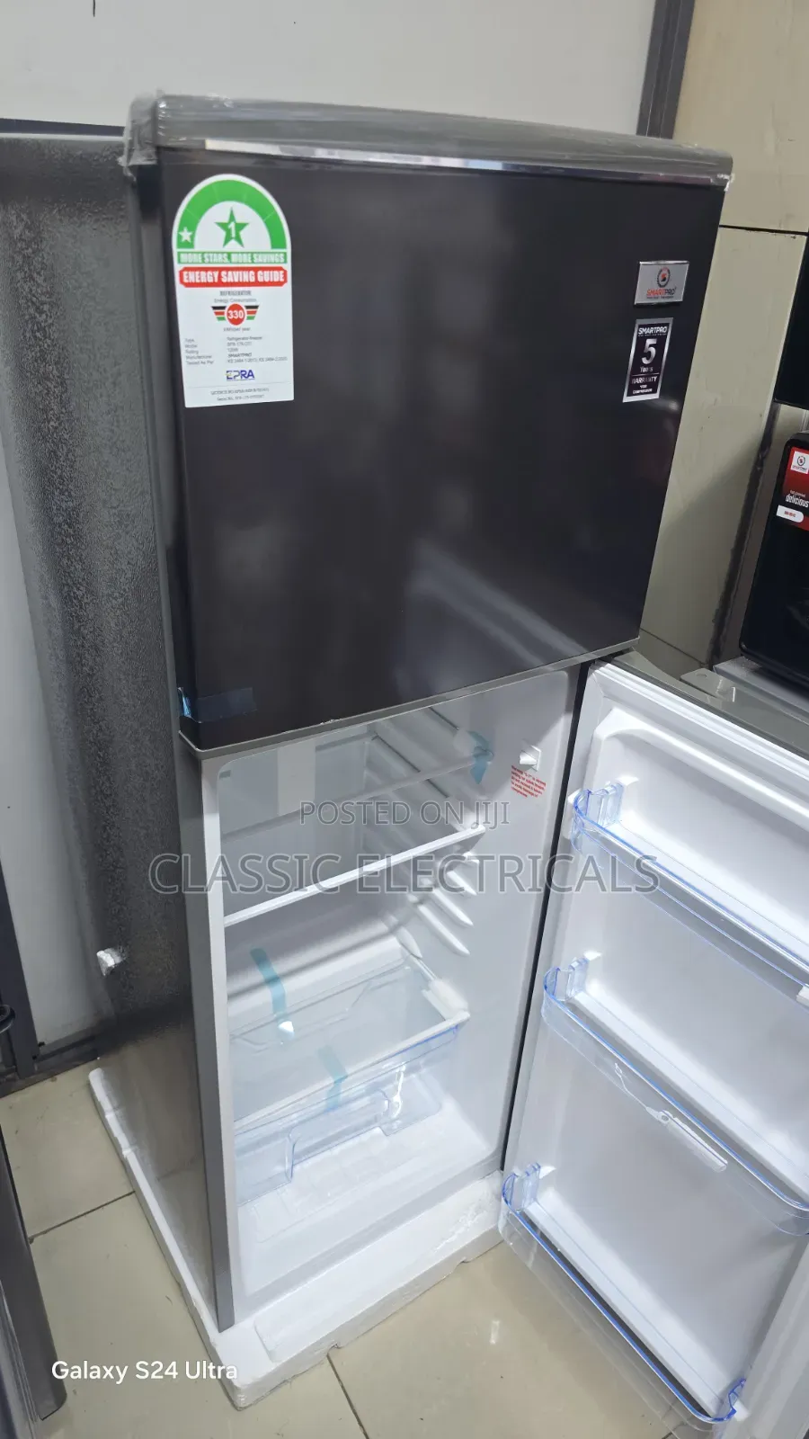 Double Door 139litres Smartpro Fridge Available
