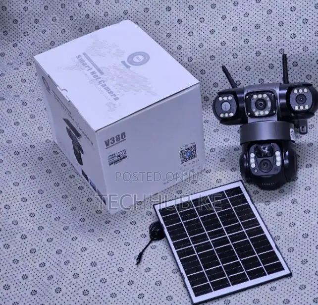 4G Solar PTZ Camera 360° Triple Lens Outdoor Security Camera