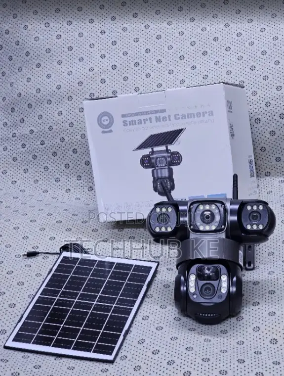 4G SIM Card Solar PTZ Camera With TRIPLE Screen AI Tracking