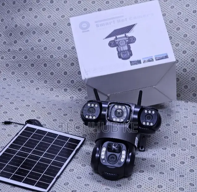 4G Smart Solar CCTV Camera Triple Lens With Mobile App Control
