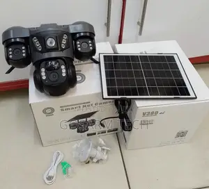 Triple Lens 4g Solar PTZ CCTV Camera With Simcard and SD Card Slot