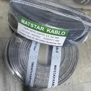 Grey Mat Star 2.5MM Twin and Earth Electrical Cable 90 Metres 3 Core