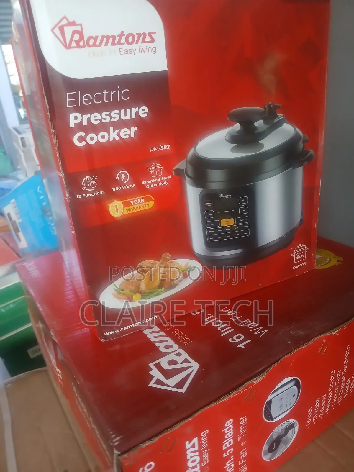 Ramtons RM/582 6L Electric Pressure Cooker – 12 Cooking Programs