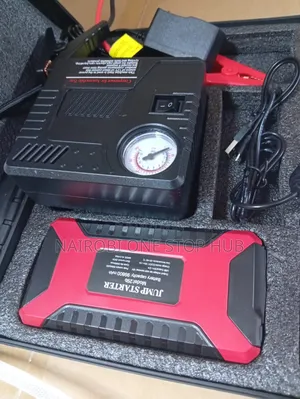 Portable 12v Jump Starter With Power Bank and Led Light