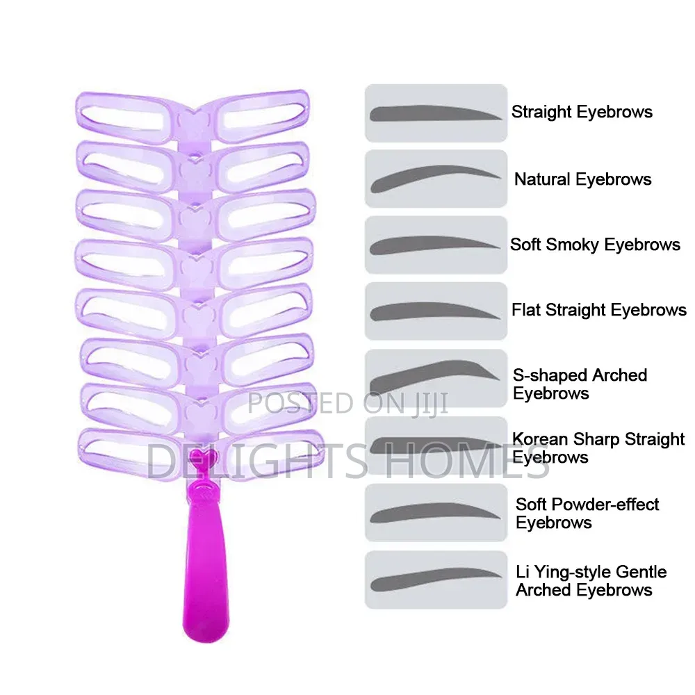 8 Pieces Eyebrow Stencil 8 Styles_esj