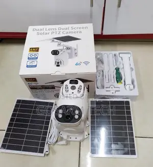 Ubox 6mp Dual Lens Dual Screen Wireless 4g Sim Card Solar CCTV Camera