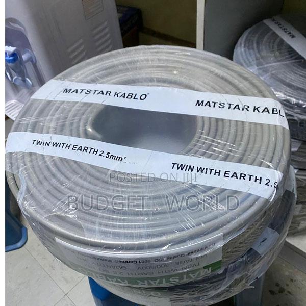 Heavy Duty 2.5mm Flame Retardant Twin Earth Cable 90M Roll