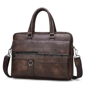 Jeep Laptop Shoulder Bag -Dark Brown