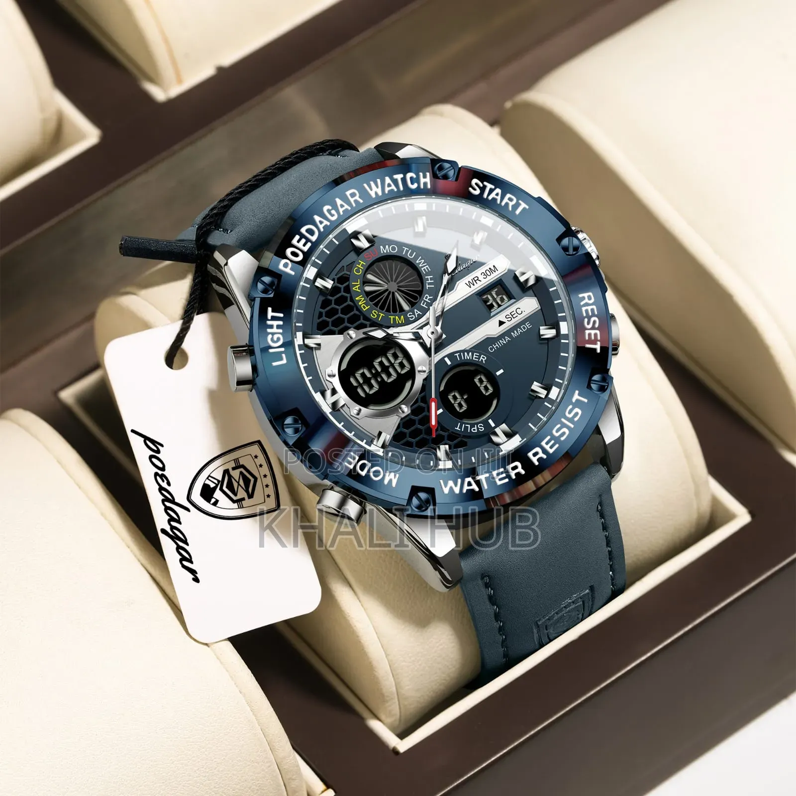 Poedagar Dual Time Gents Watch E125