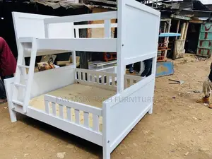 4x6, 3.5x6 White Wooden Double Decker/Bunk Bed: Free Delivery