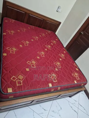 Solid Mvule Wood 5x6 Bed + Silentnight Zuri Spring Mattress