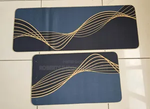 2pcs Kitchen Mats With Rubber Bottom